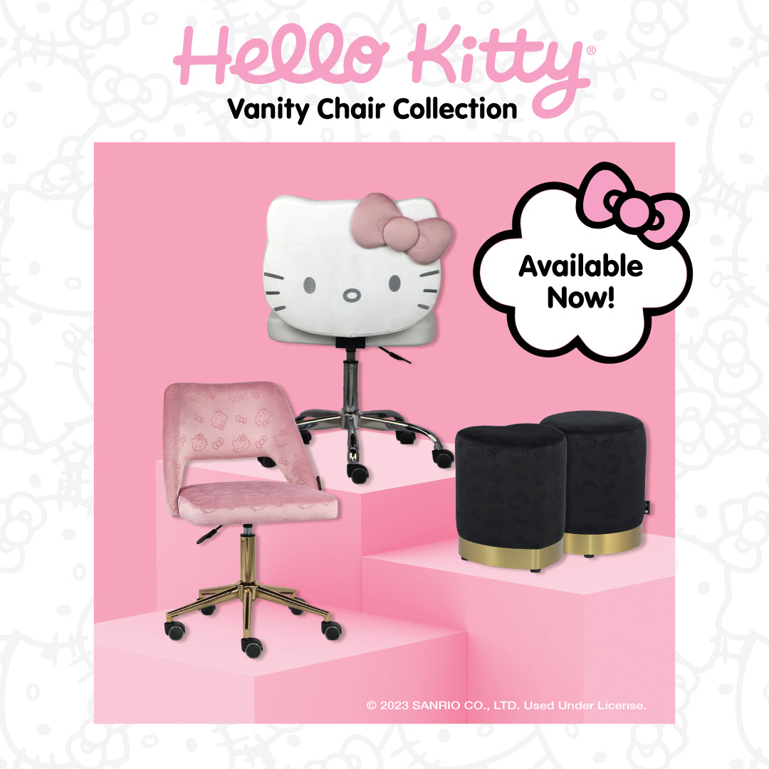 Hello Kitty x Impressions Vanity Kawaii Swivel Chair (White)
