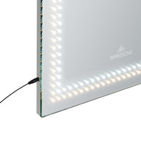 Stage Lite Arch Full Length Vanity Mirror- Dotted- Corner View