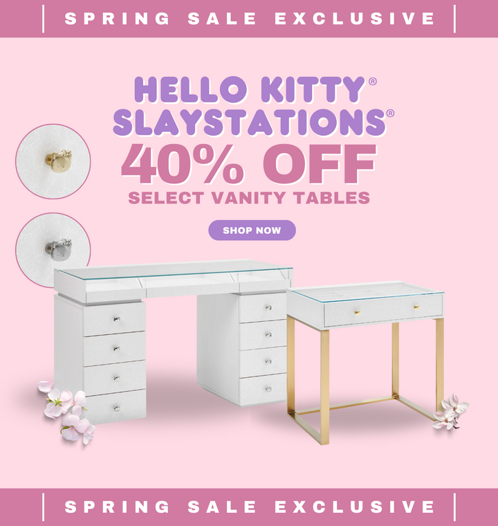 Hello Kitty Slaystations 40% off select vanity tables. Shop now