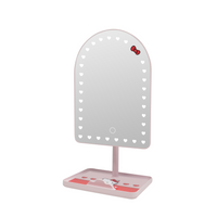 Hello Kitty® "Hearts" Arch LED Tabletop Makeup Mirror with Phone Stand Base