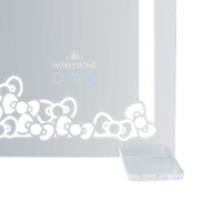 Hello Kitty® RGB "Bows" Vanity Mirror- Close Up Corner- white lighting