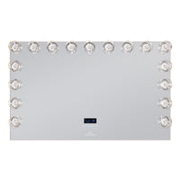 Hollywood Glow Pro Max Vanity mirror in white with Clear bulbs. Front view