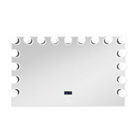 Hollywood Glow Pro Max Vanity mirror in white with Frosted bulbs. Front view