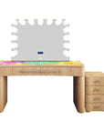 SlayStation® Willow Premium Vanity Table w/ RGB Light + Vanity Mirror Bundle