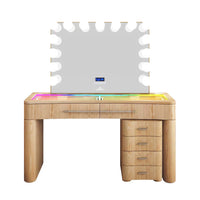 SlayStation® Willow Premium Vanity Table w/ RGB Light + Vanity Mirror Bundle