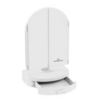 Darling Arch Trifold LED Tri-Tone Makeup Mirror With Drawer