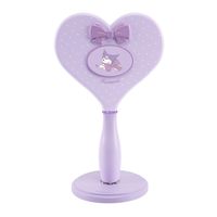 Kuromi™ "Lovely Ribbon" Heart Handheld Makeup Mirror with Standing Base