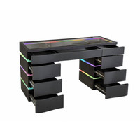 SlayStation® Nebula Vanity Table with RGB Light + Vanity Mirror Bundle