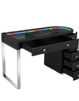 SlayStation® Skyra Faux Leather Premium Vanity Table w / RGB Light