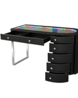 SlayStation® Skyra Faux Leather Premium Vanity Table w / RGB Light