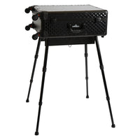 SlayCase® Pro Vanity Travel Train Case with Stand in Black Studded