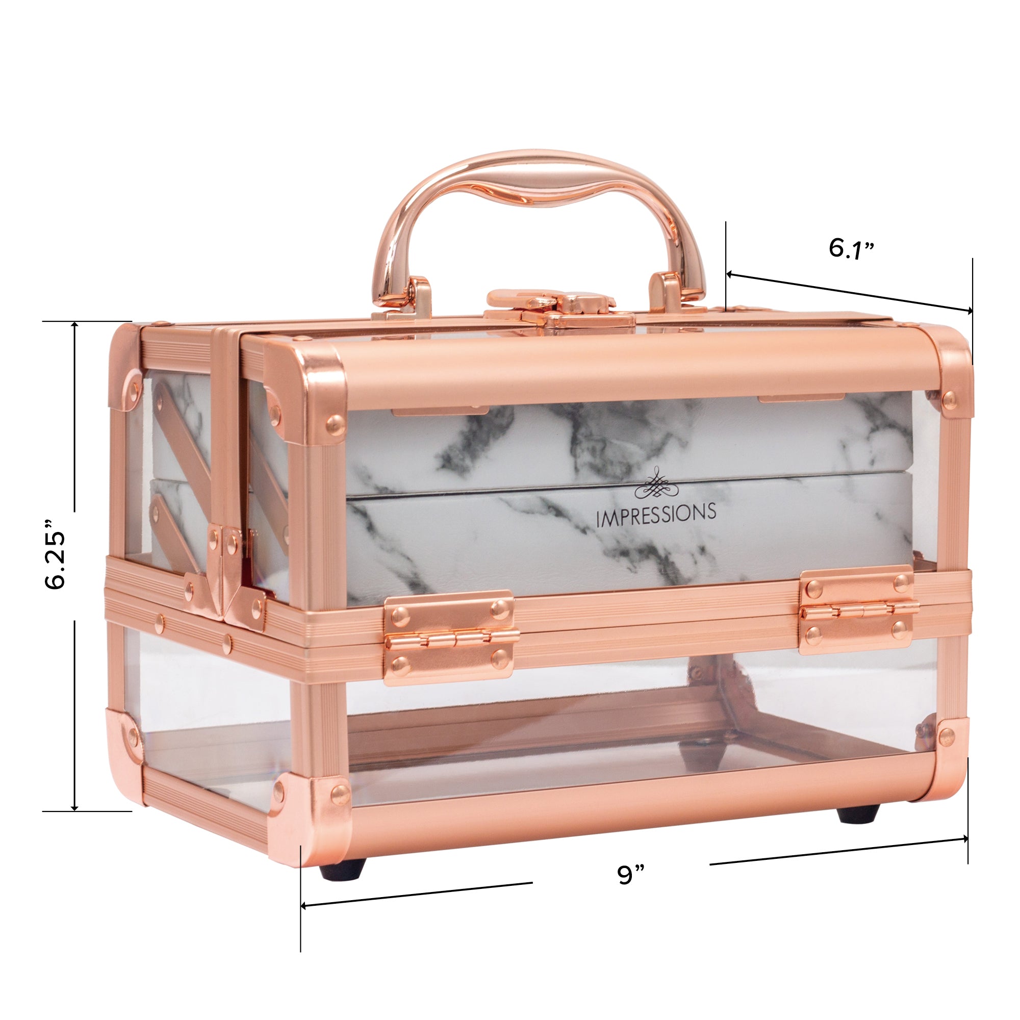 Savvy Lux Makeup Travel Case with Mirror • Impressions Vanity Co.