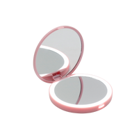 Aurora Compact Mirror with Wireless Power Bank Charging Base