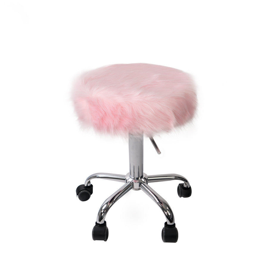 Momo Faux Fur Vanity Stool • Impressions Vanity