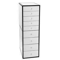 SlayStation® Premium Mirrored 9-Drawers Vanity Storage Unit