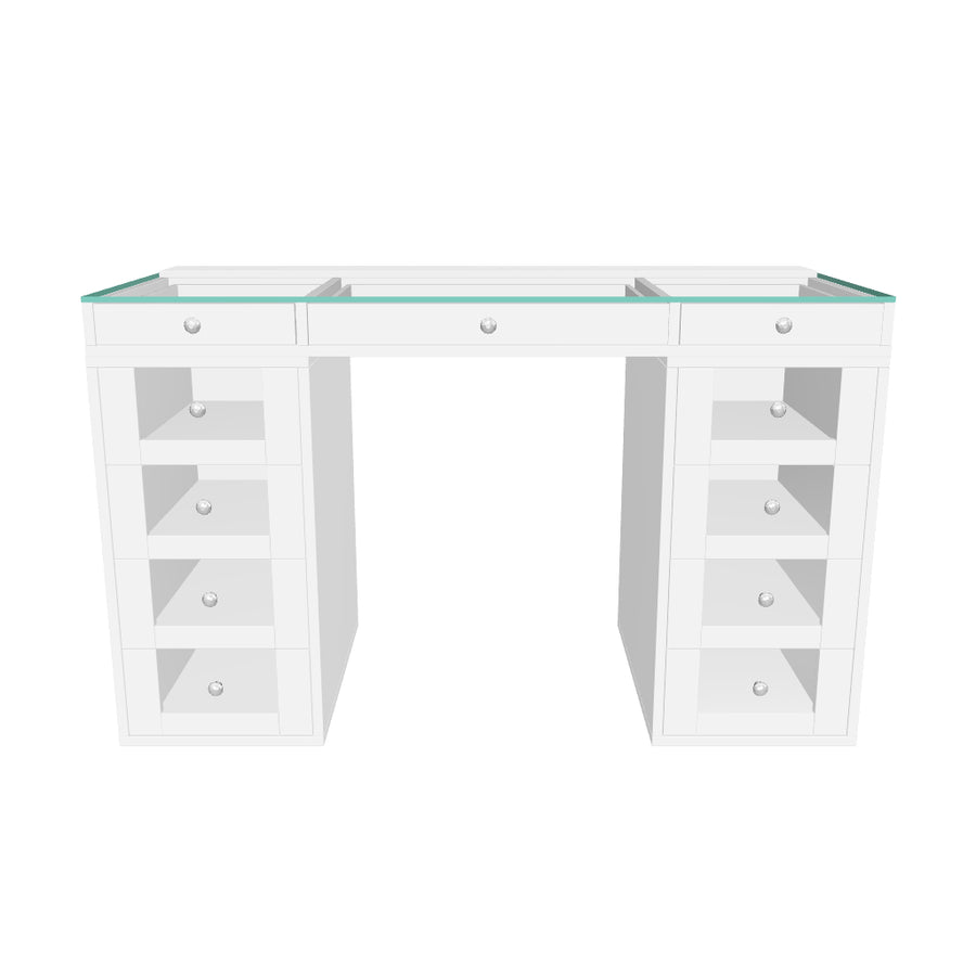 Slaystation 2.0 Plus Tabletop with 4 Drawer Units White
