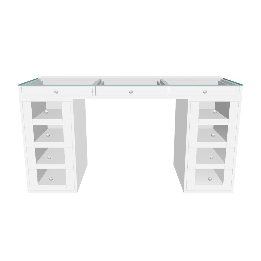 Slaystation 2.0 Pro Tabletop with 4 Drawer Units White