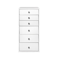 Impressions Vanity SlayStation 6-Drawer Vanity Makeup Storage Unit in Classic White