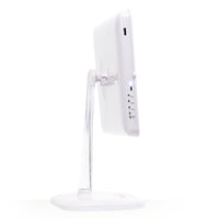 Impressions Vanity Touch Pro LED Makeup Mirror with Bluetooth Wireless Audio + Speakerphone & USB Charger in Glossy White Rear