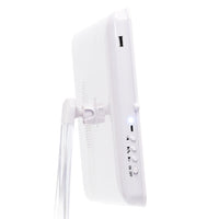 Impressions Vanity Touch Pro LED Makeup Mirror with Bluetooth Wireless Audio + Speakerphone & USB Charger in Glossy White Controls