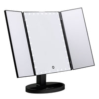 Impressions Vanity Touch Trifold XL Dimmable LED Makeup Mirror in Black
