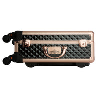 SlayCase® XL Vanity Travel Case in Black & Rose Gold Studded