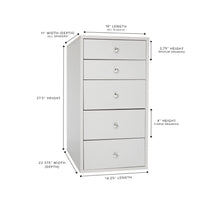 SlayStation® 5-Drawer Mirrored Vanity Storage Unit