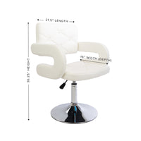 Vera Diamond Tufted Vanity Chair