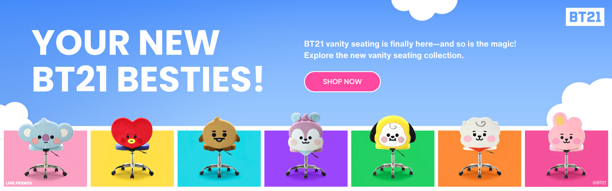 Impressions Vanity Launches BT21™ Vanity Chairs, Bringing Iconic Character Personality to Glam Spaces Everywhere