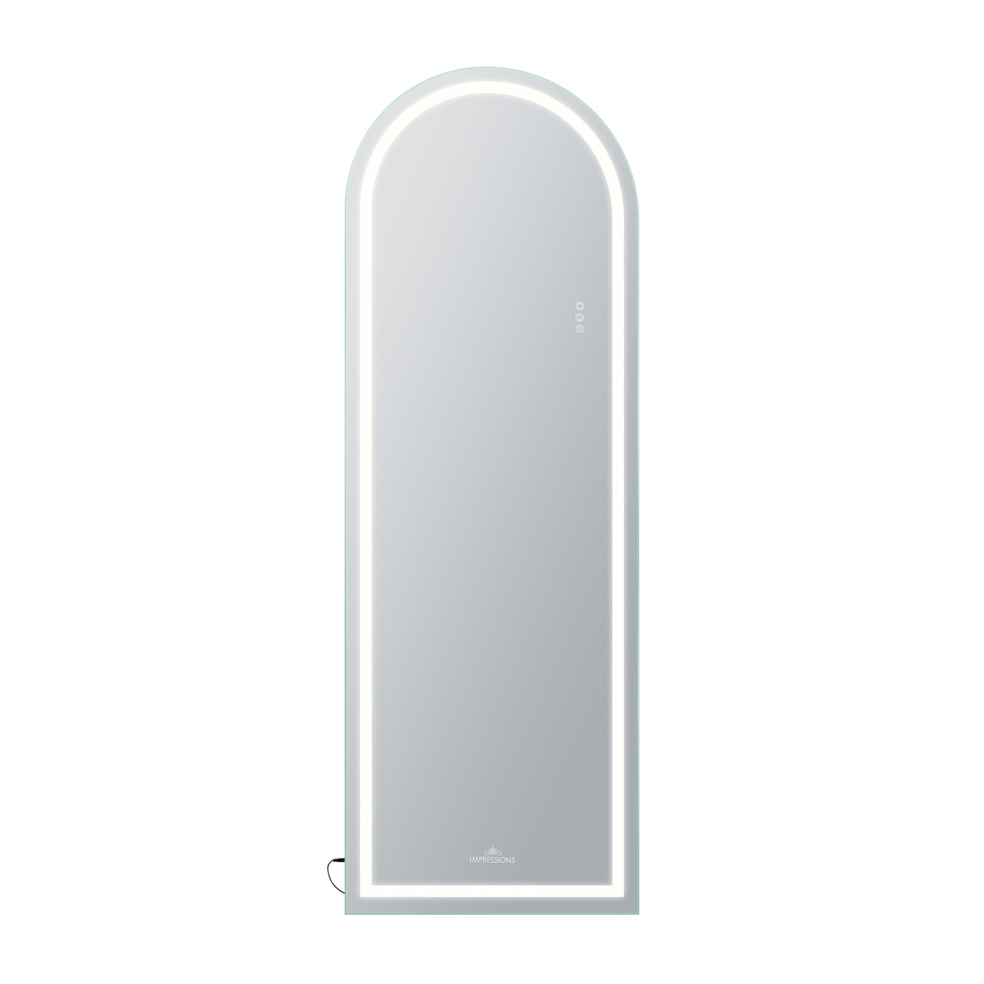 Stage Lite Arch Full Length Vanity Mirror-Strip- Front View