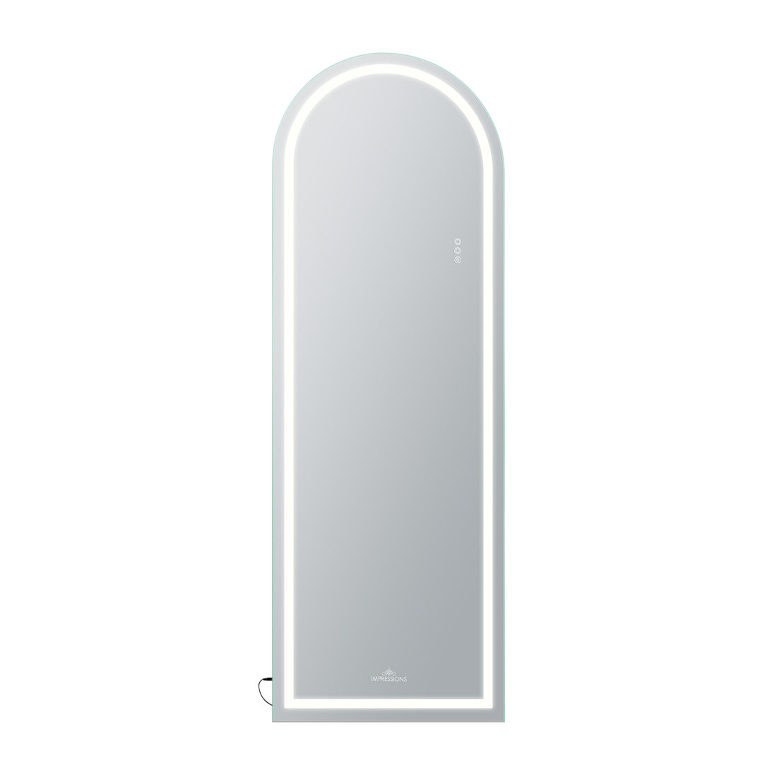 Stage Lite Arch Full Length Vanity Mirror-Strip- Front View