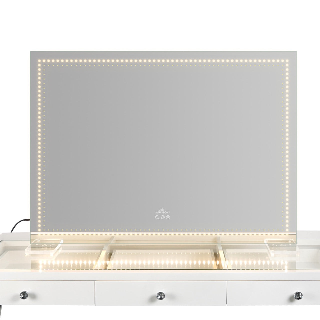 Stage Lite Pro Vanity Mirror- Dotted Warm - Front View