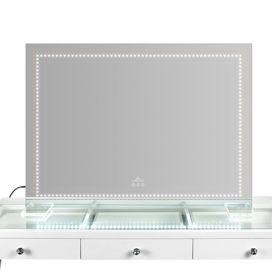 Stage Lite Pro Vanity Mirror- Dotted White- Front View