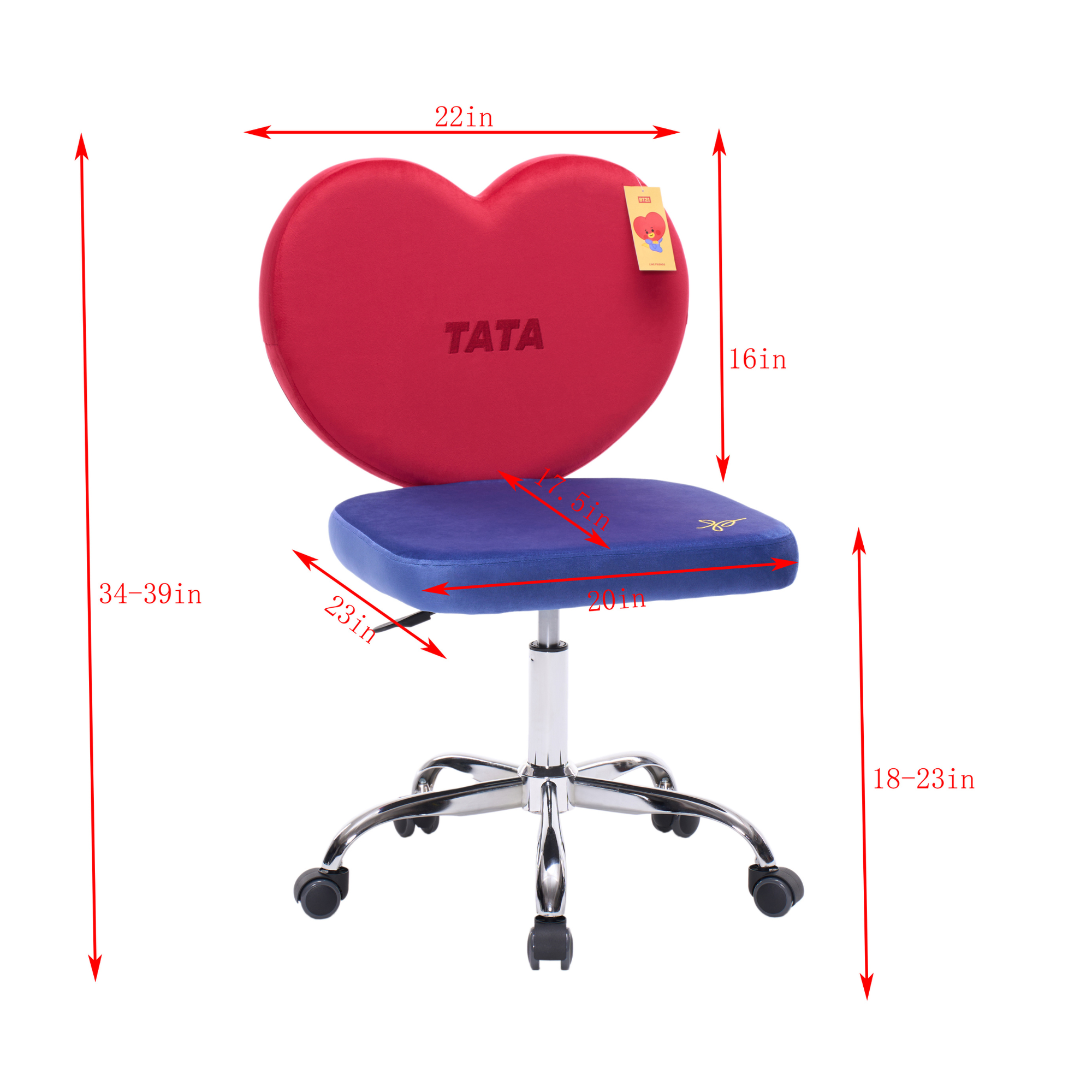 BT21™ TATA Swivel Vanity Chair • Impressions Vanity Co. BT21™ TATA Swivel Vanity Chair • Impressions Vanity Co.