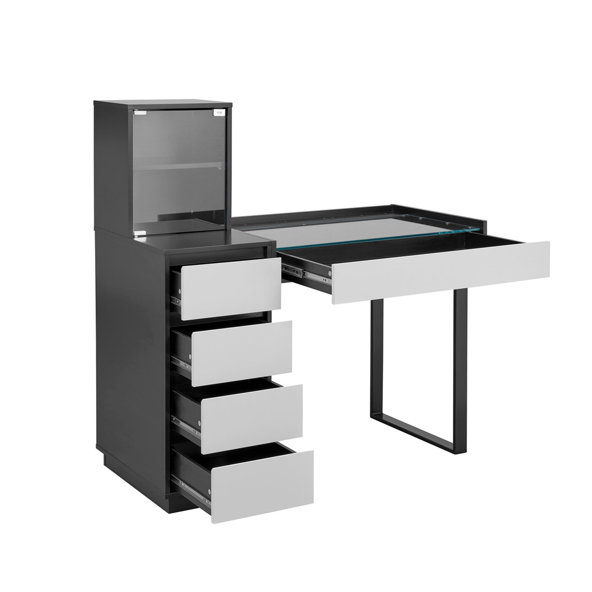 small dressing table black Duet SlayStation Vanity Table Desk, Black/Grey