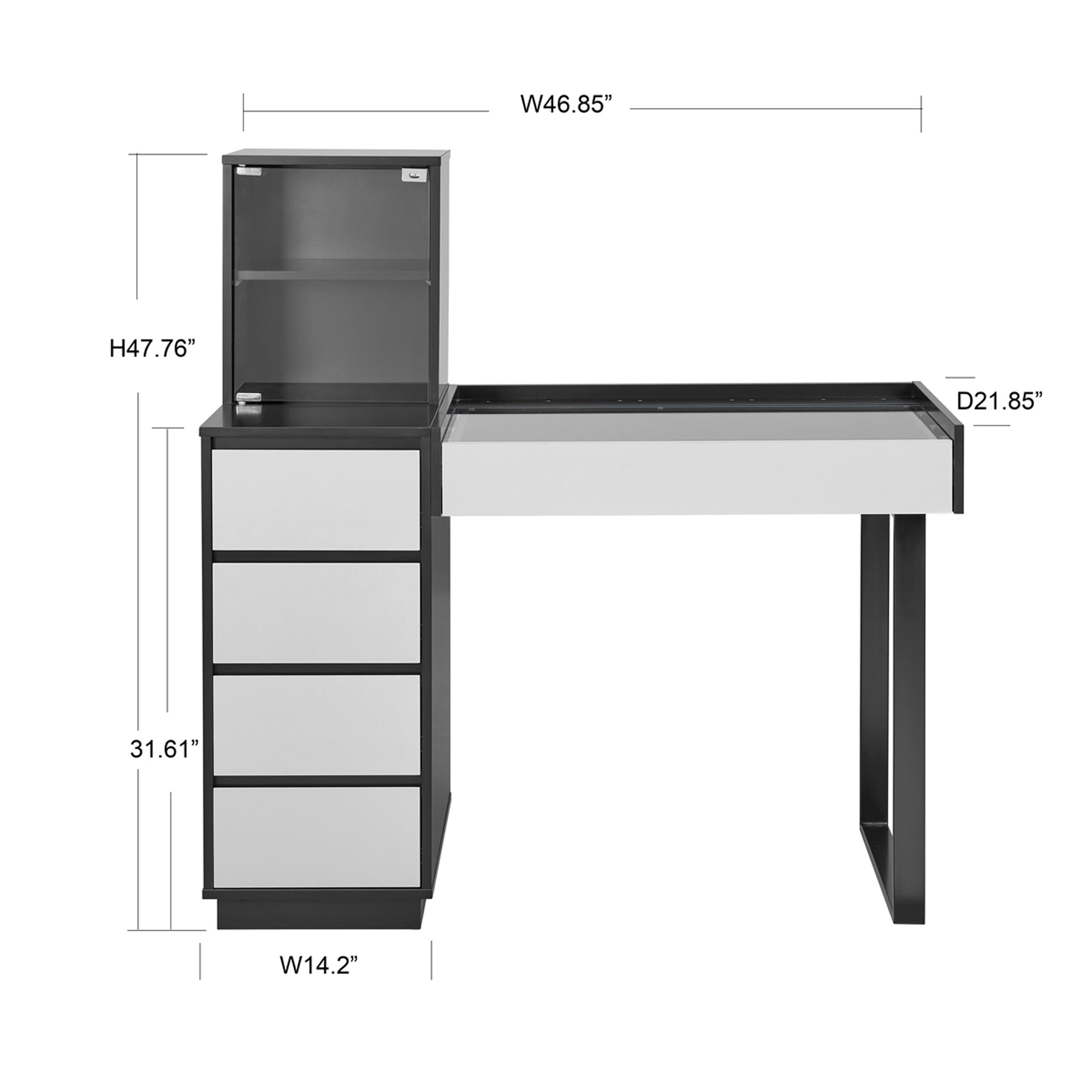 SlayStation® Duet Vanity Table Desk