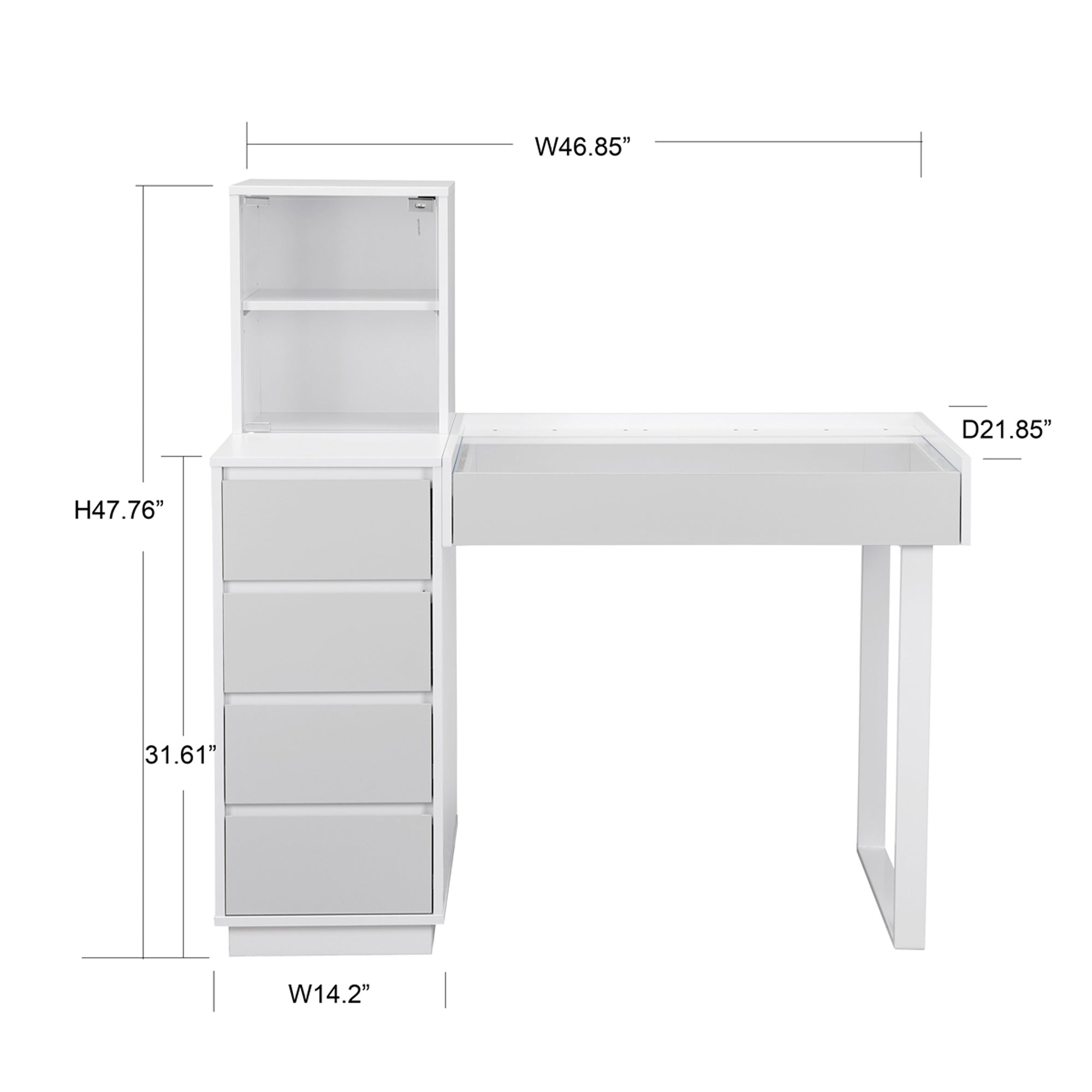 SlayStation® Duet Vanity Table Desk