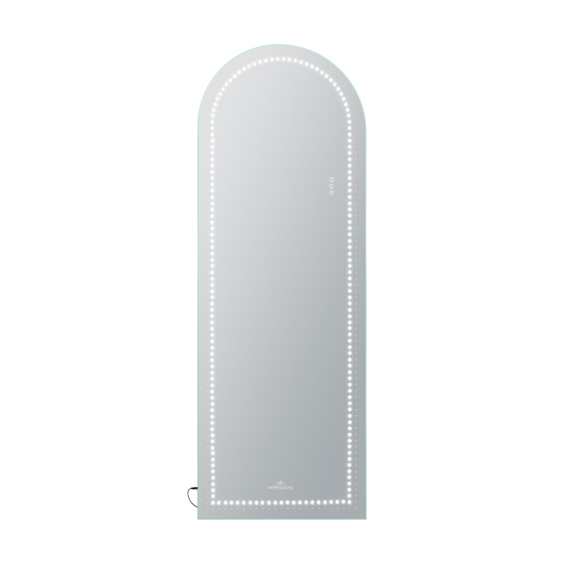 Stage Lite Arch Full Length Vanity Mirror- Dotted white- Front View