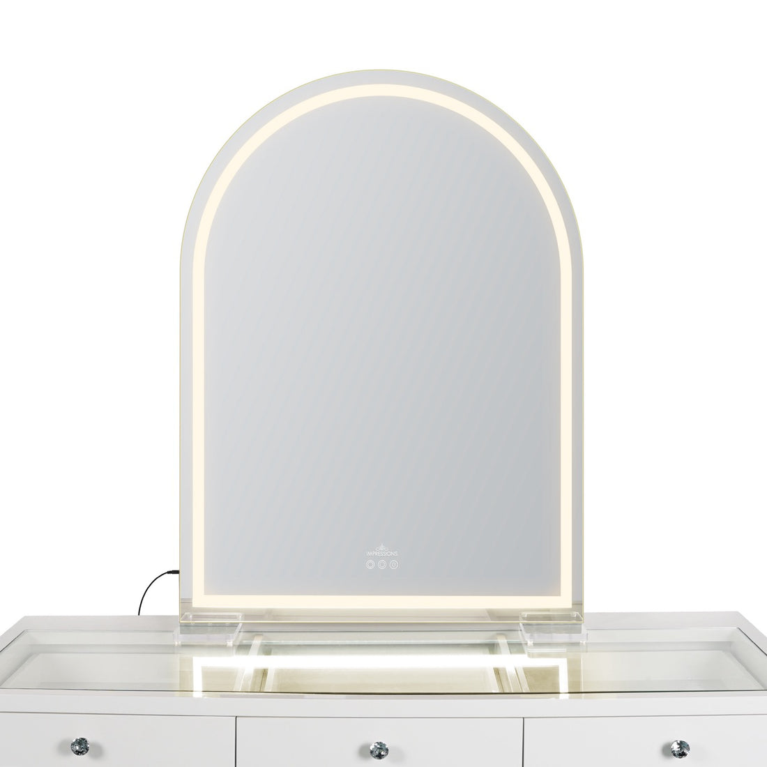 Stage Lite Arch XL Vanity Mirror-Strip Warm- Front View