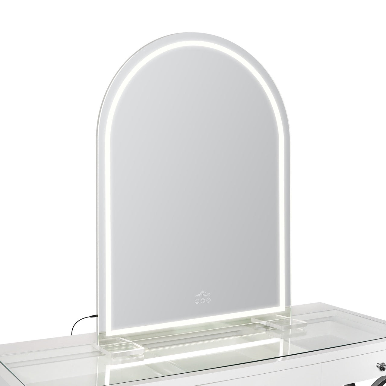 Stage Lite Arch XL Vanity Mirror-Strip- 45 View