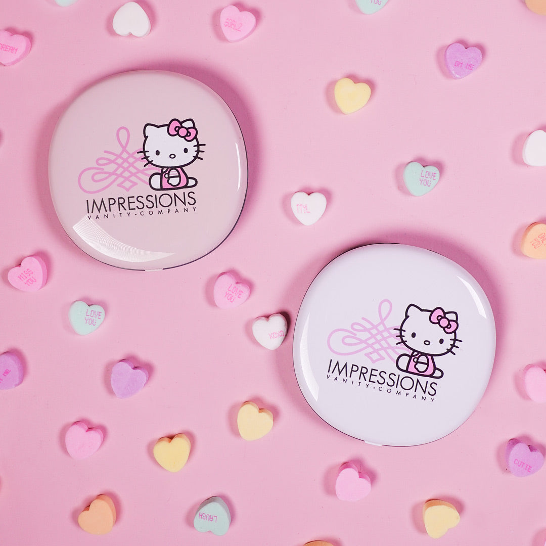 Hello Kitty® Swirl LED Compact Mirror Galentine's Duo