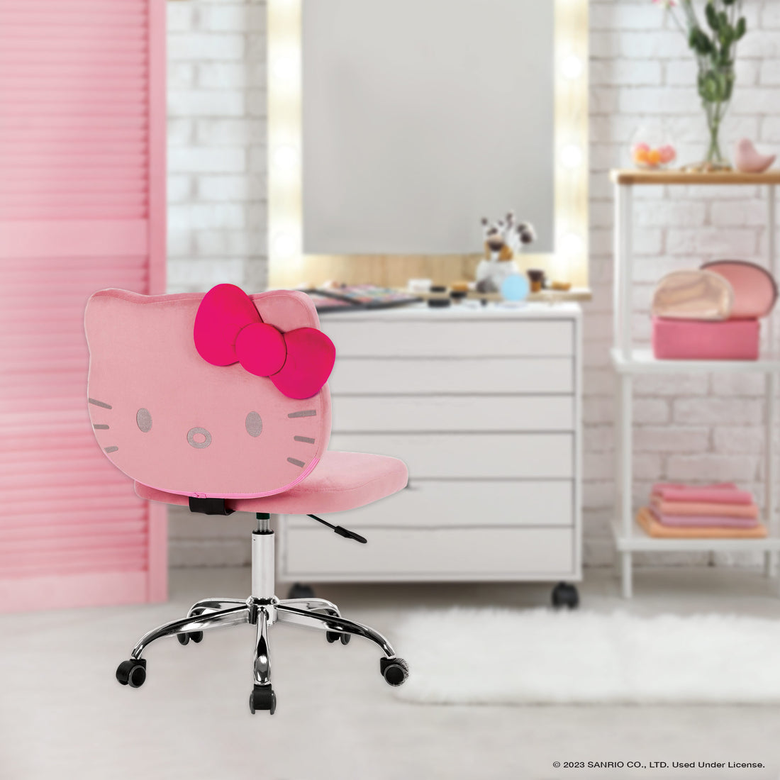 Hello Kitty® Kawaii Swivel Vanity Chair • Impressions Vanity Co.