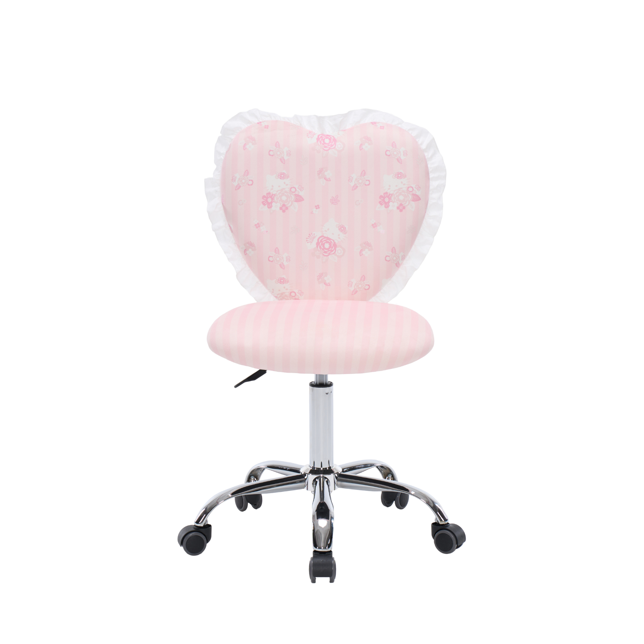 Hello Kitty Floral Heart Vanity Chair w/ Ruffles - Thumbnail 2