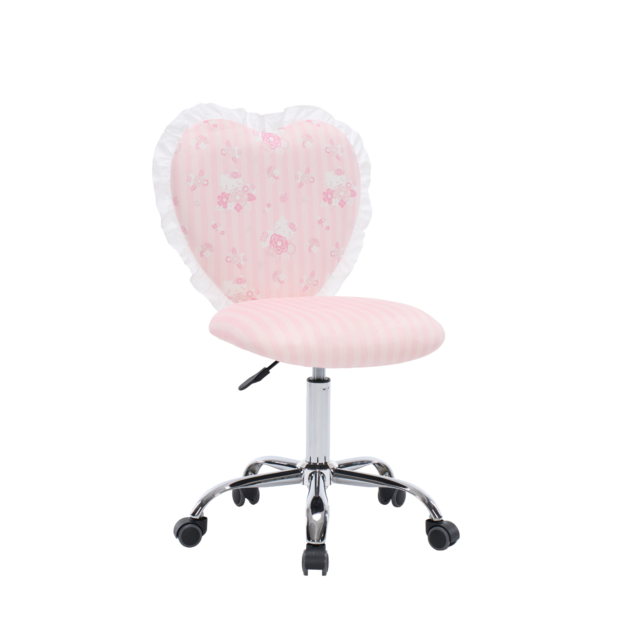 Hello Kitty Floral Heart Vanity Chair w/ Ruffles - Thumbnail 3