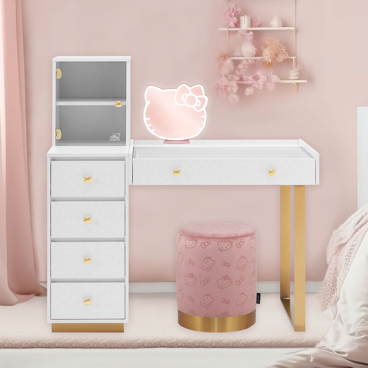 Hello Desk Hello Kitty® SlayStation Duet Vanity Desk – Impressions Vanity Co.