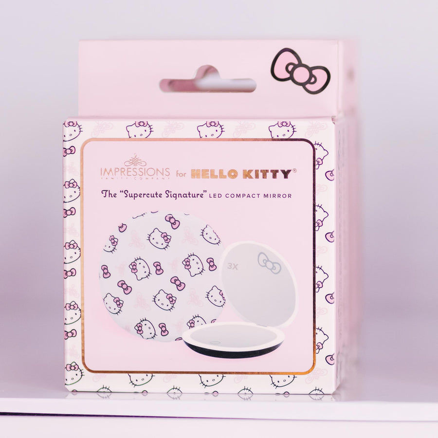 Hello Kitty® "Supercute Signature" Print LED Compact Mirror