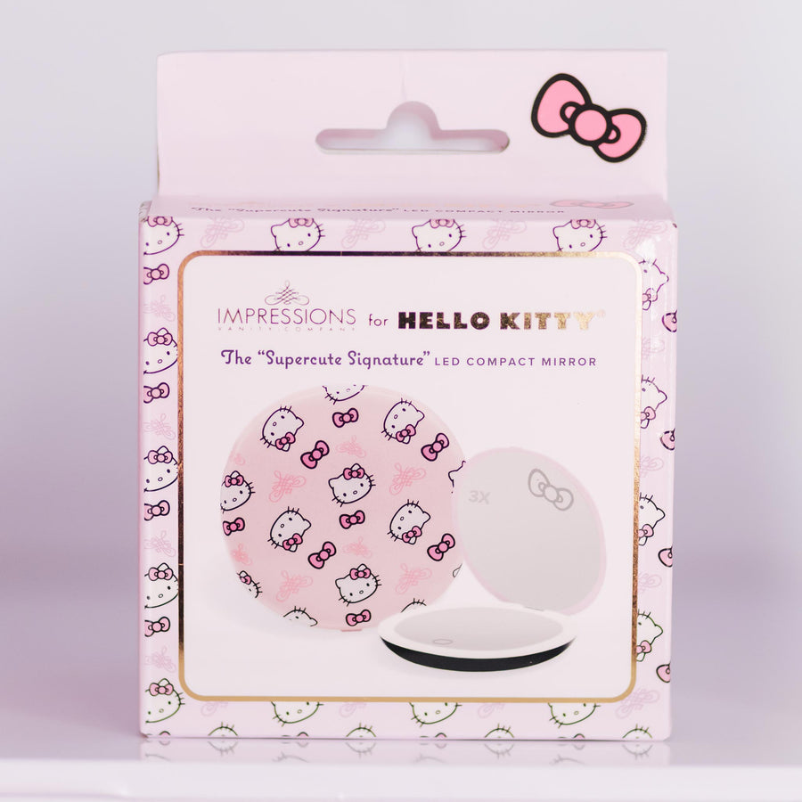 Hello Kitty® "Supercute Signature" Print LED Compact Mirror