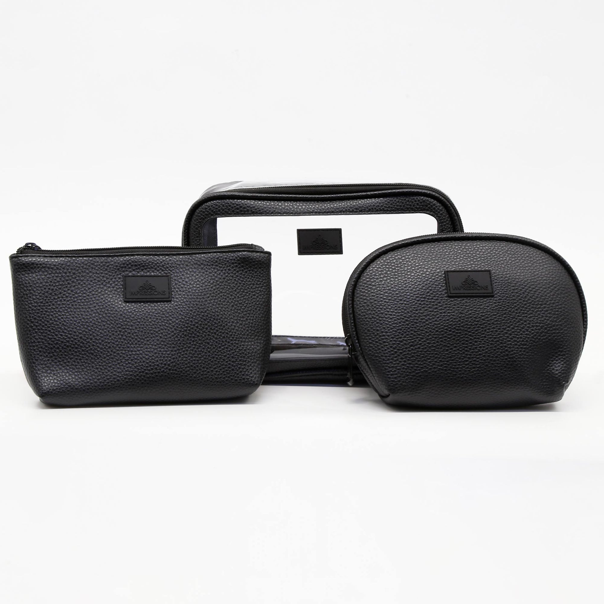 Barbados 3-PC Makeup Bag, Black Barbados 3-PC Makeup Bag, Black
