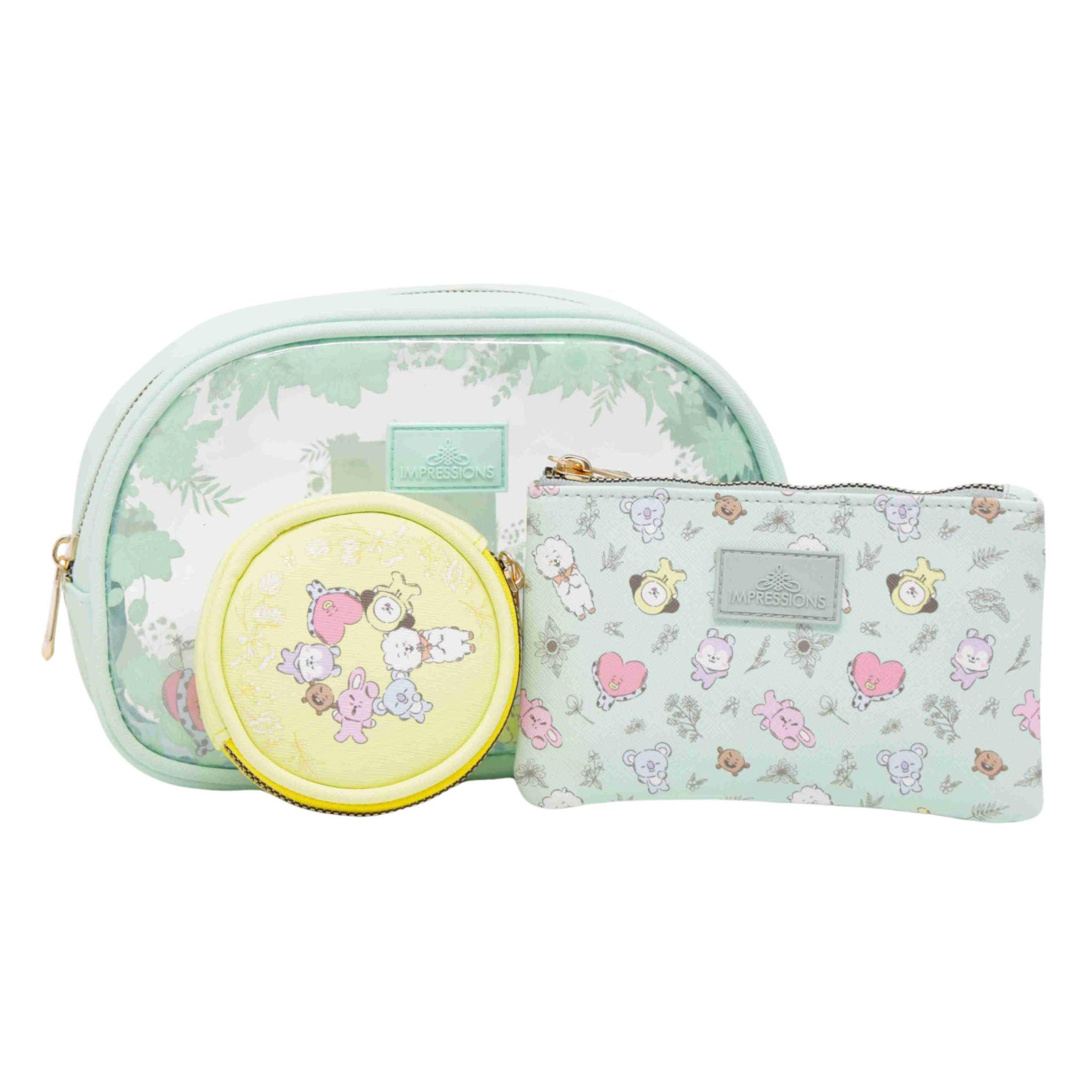 新品未使用✨PORTER mastermind スワロフスキー コラボ ポーチ Impressions Vanity with BT21 3-PC. Makeup Bag Set • Impressions