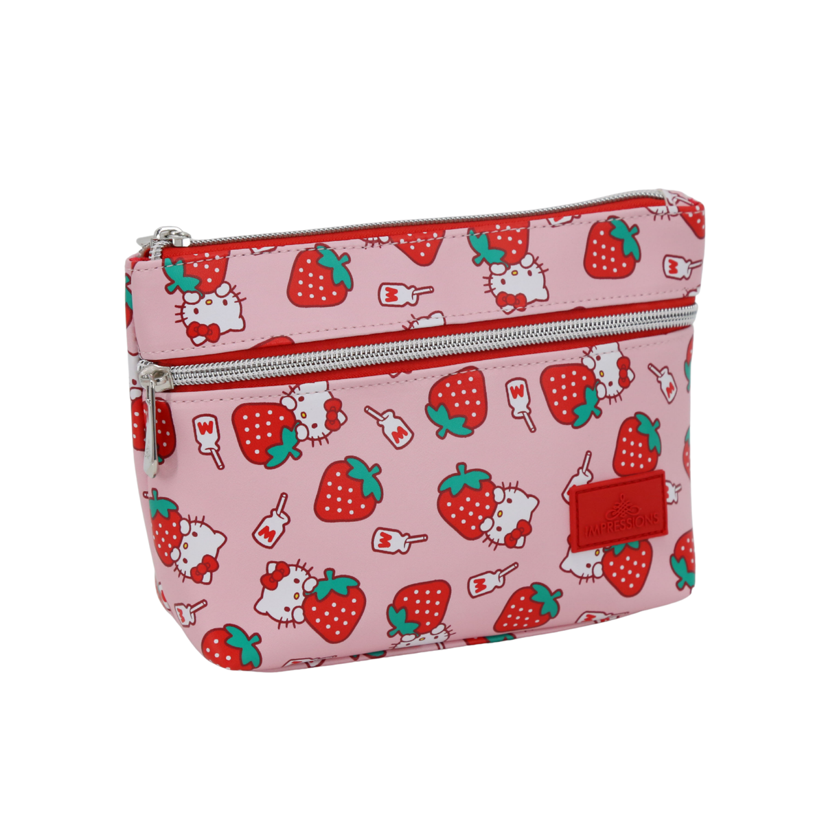 Hello Kitty® Strawberries Double Zipper Pouch